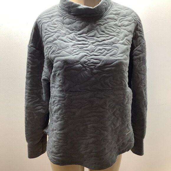 Nine West Active Size Large Women's Gray Quilted Sweatshirt With Pocket. New - Picture 2 of 7